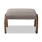 Baxton Studio Sandrine Grey Upholstered Walnut Brown Finished Wood Ottoman 148-8223 - alternate 2